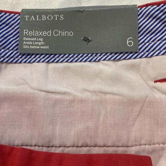 TALBOTS RELAXED CHINOS SIZE 6 - Picture 7 of 11